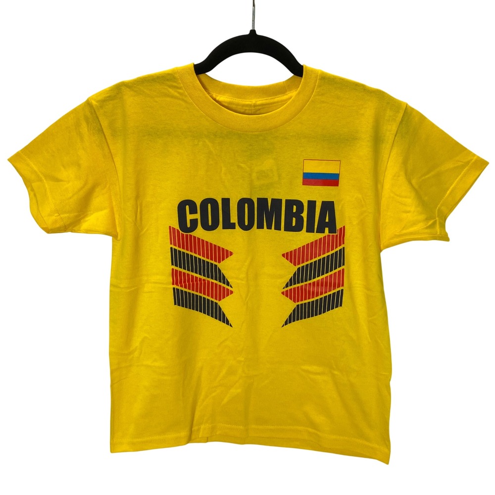 World Cup Soccer Colombia Youth T-Shirt Size Medium (10/12) Cotton Casual NEW